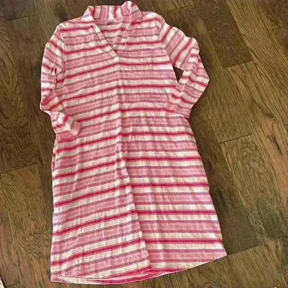 Lands End Cotton polo midi Dress Size Medium - Picture 3 of 5